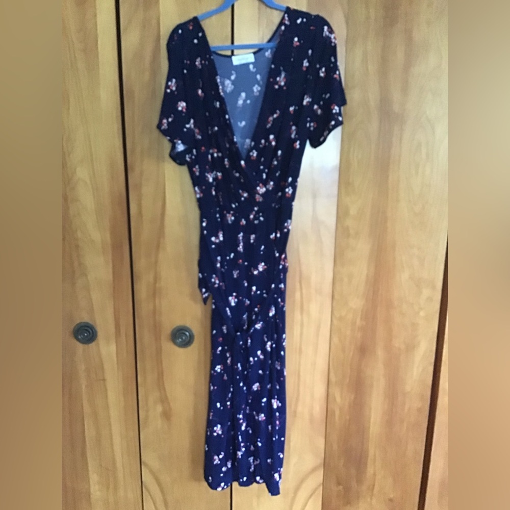 Blue floral romper